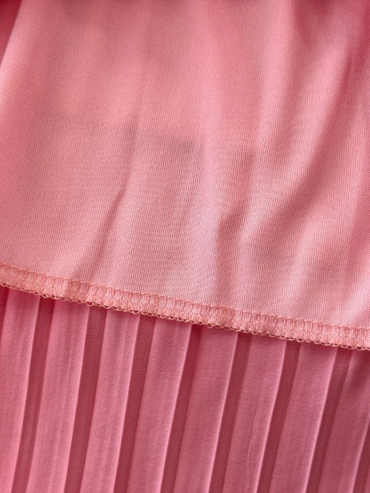 Maxiklänning Dam Löst Snitt Ärmlös Polyester Veckad Form-5