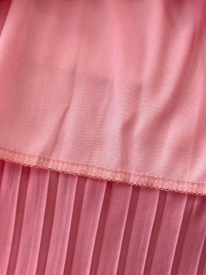 Maxiklänning Dam Löst Snitt Ärmlös Polyester Veckad Form-5