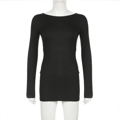 Kvinna Miniklänning Ryggfri Glittrig Polyester Spandex-6