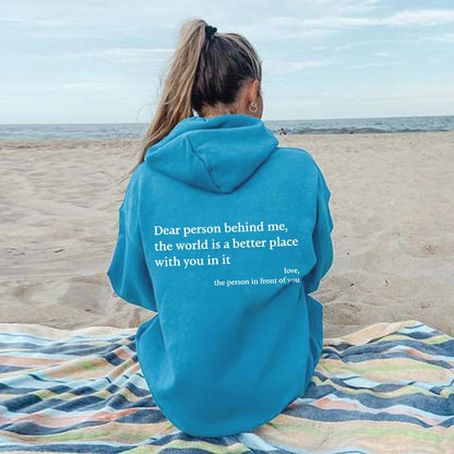 Unisex Hoodie Med Budskap För Att Sprida Kärlek, 80% Bomull 20% Polyester 15
