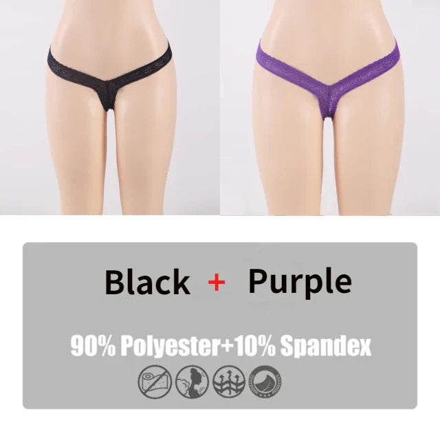 Variant image for Dam G-sträng Monokrom Spets Nylon Spandex-1