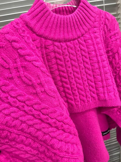 Lång Kofta Dam med Geometriskt Mönster - Löst Sittande Stickad Kofta för Vardagsbruk och Fest 4