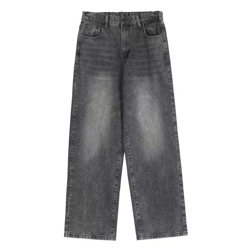 Avslappnade Dam Jeans i Mjuk Bomull, Ankel-Längd, Rak Silhuett med Fickor – Ljusa Tona 10