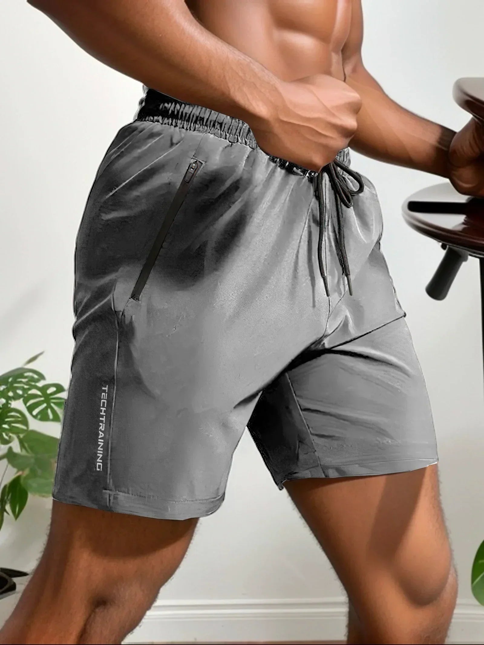 Herrar Sommarshorts Elastiska Snabbtorkande Polyester 4
