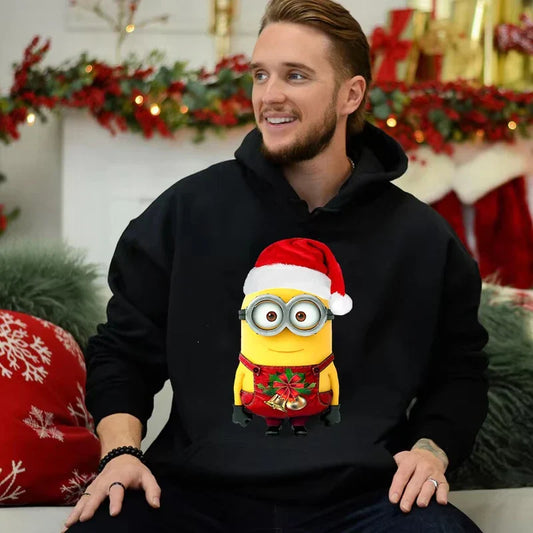 Dam Hoodie Julmotiv Färgglad Bomull 1