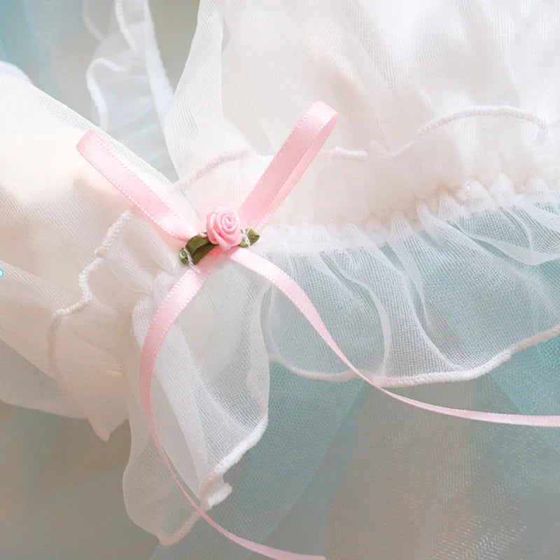 Dam BH-uppsättning Slingdekoration Bomull Polyester-4