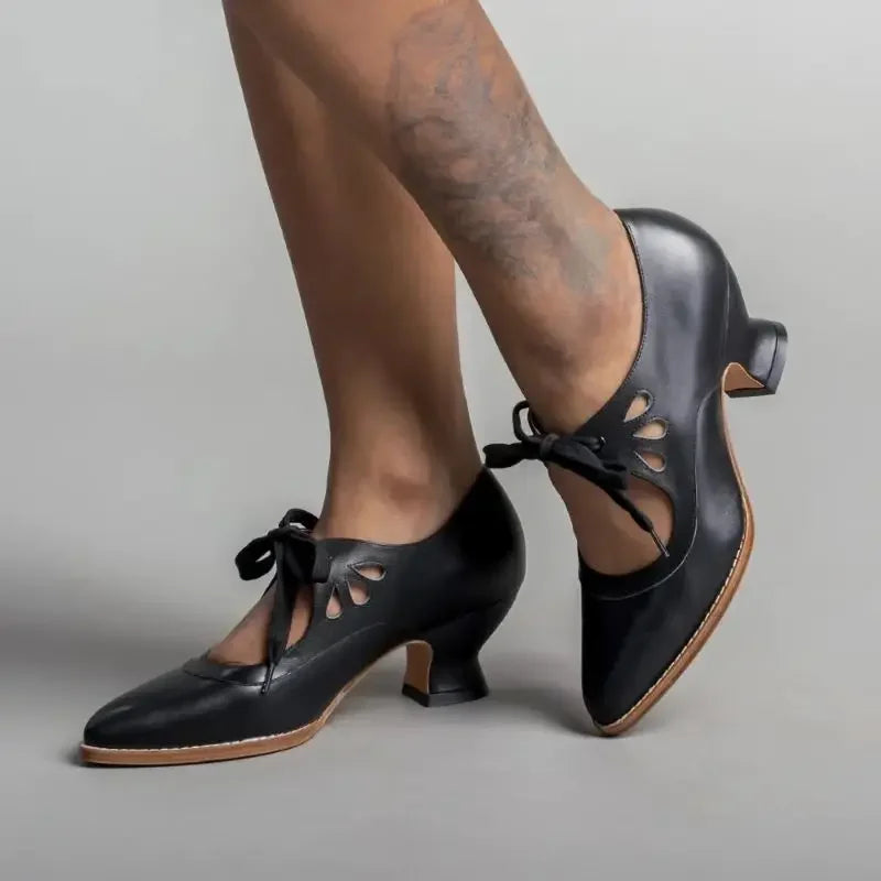 Dam Skor Spetsig Tå Medelhög Häl PU-material Elegant Komfort-2