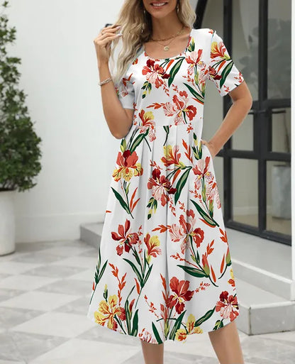 Variant image for Dam Klänning Lätt Bomull Luftig Elegant-21