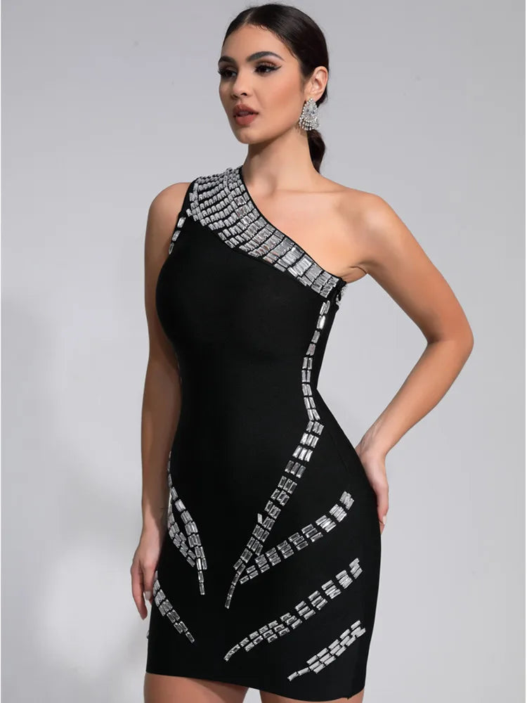 Damklänning Mini Asymmetrisk Design Polyester Elegant Fina Dam Klänningar-2