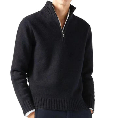 Variant image for Herr Tröja Rollkrage Kvart-Zipper Akryl Modern Design-43