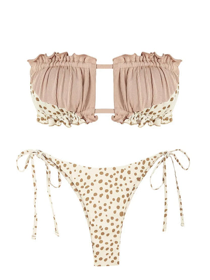 Variant image for Dam T-shirt Ribbad Zebramönster 100% Bomull Normal Passform-4