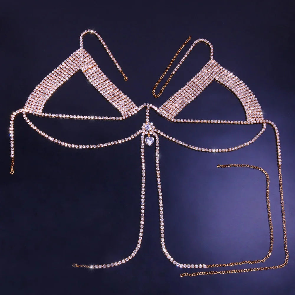 Kvinnors Kroppsmycken Geometrisk Design med Strass Koppar-5