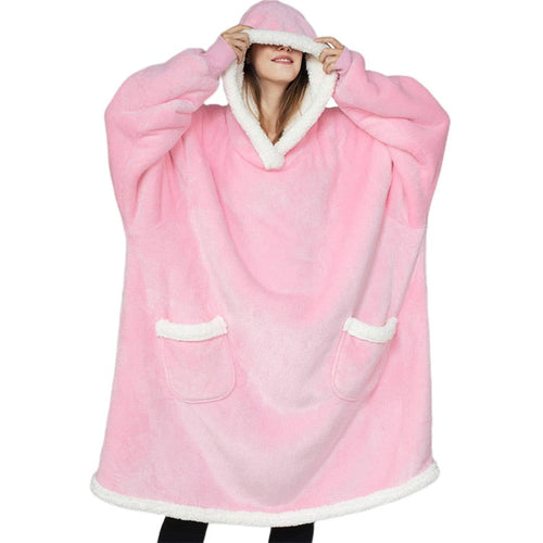 Dam Fleecefilt med Ärmar Mjuk Fleece-1