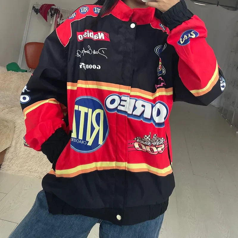 Damjacka Trendig Polyester med Fickor för Dam-2