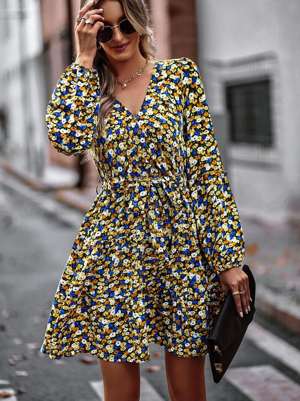 Damklänning Långärmad Avslappnad 100% Bomull 3