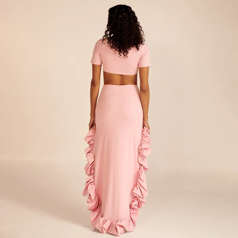 Dam Rockuppsättning Monokrom Bomull och Polyester-3