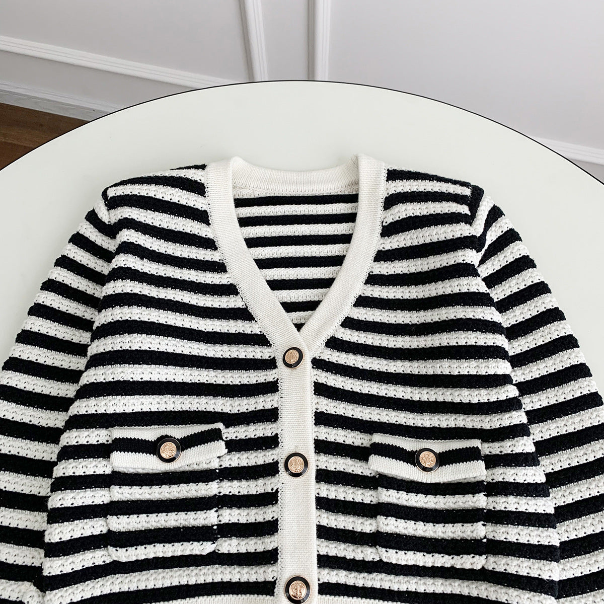 Dam Kofta Chic Stickad Mjuk Värmande Tyg 4