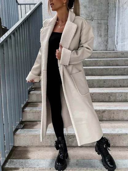 Damjacka Vattentålig Vinterskinnjacka Elegant Högkvalitativ Skinnimitation-3