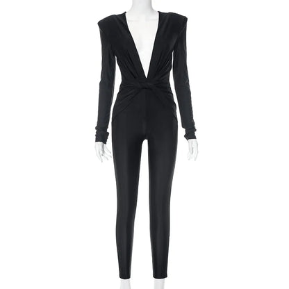Variant image for Dam Jumpsuit Långärmad Polyester Spandex Med Snörning-1