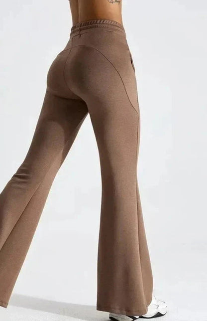 Dam Sportbyxor Bred Passform Elastisk Polyesterblandning-2