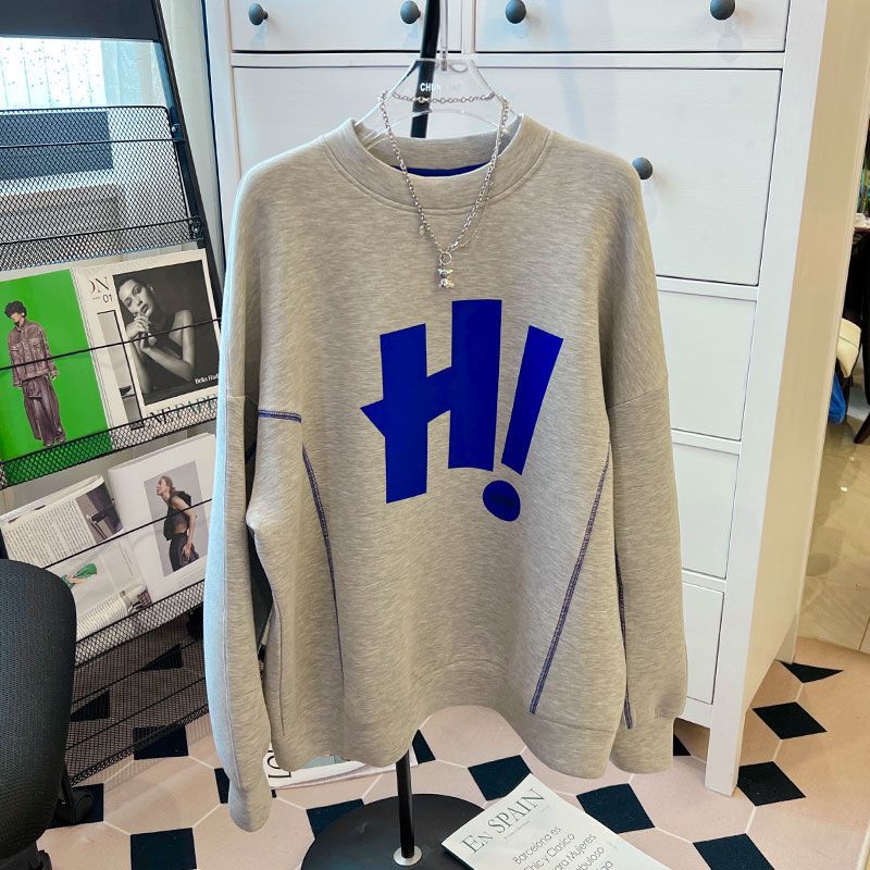 Herr Tröja Unik Bokstavsdesign Bomull Polyester-3