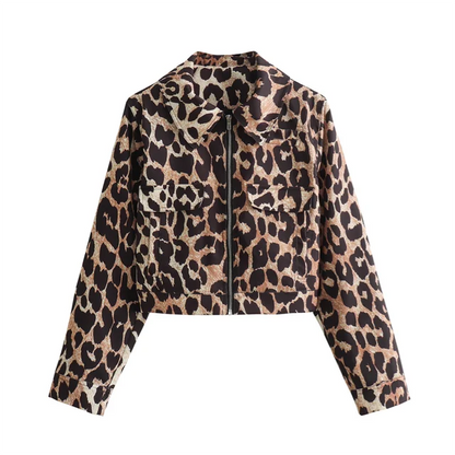 Variant image for Dam T-shirt Leopardmönster Avslappnad 100% Bomull-3