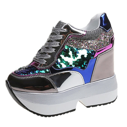 Variant image for Kvinnors Sneakers Höga Klackar Syntetiskt Läder-7