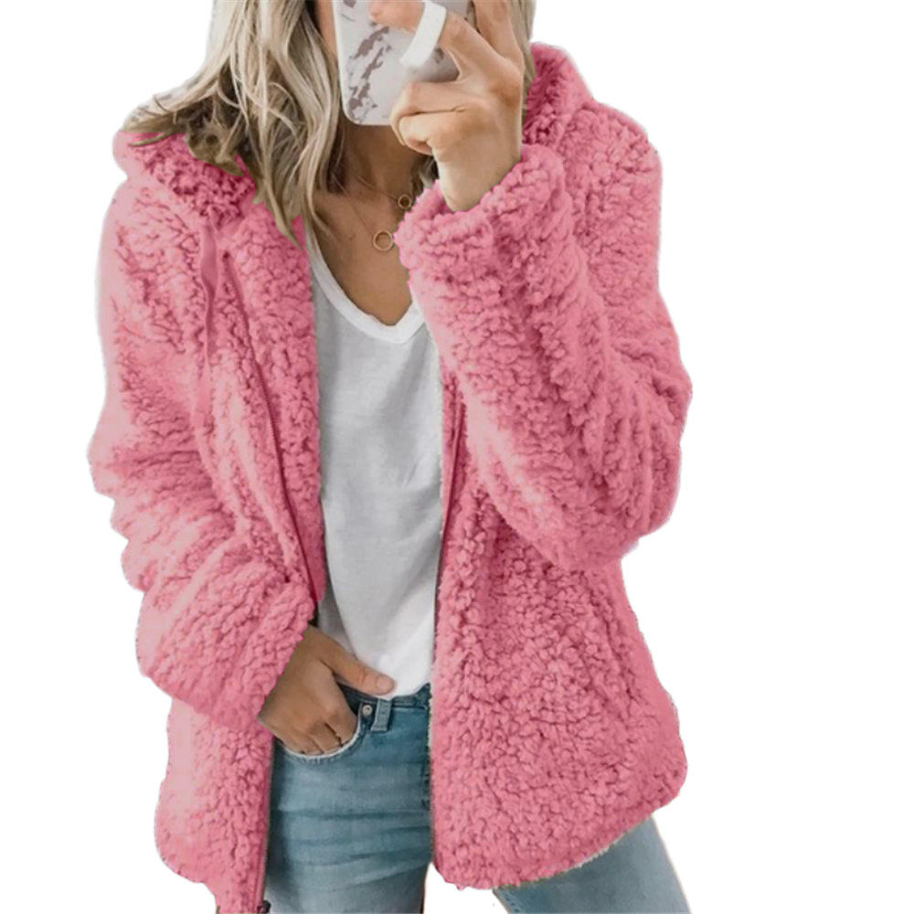 Kvinno Kappa Teddy Fleece med Fickor och Blixtlås 7
