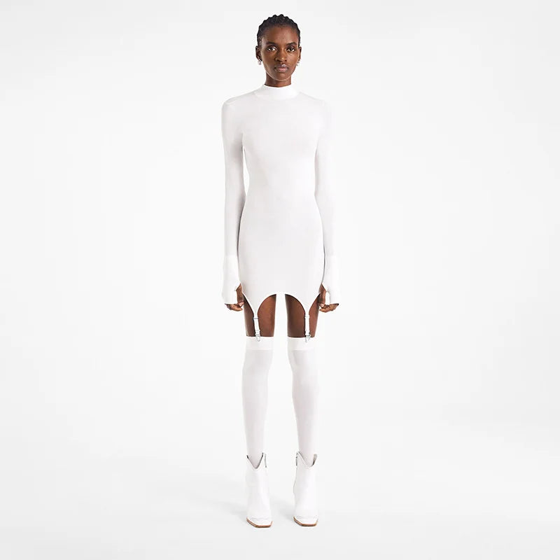 Elegant Svart Miniklänning med Stativkrage – Glittrig Klänning i Polyester för Fest och Speciella Tillfällen 7