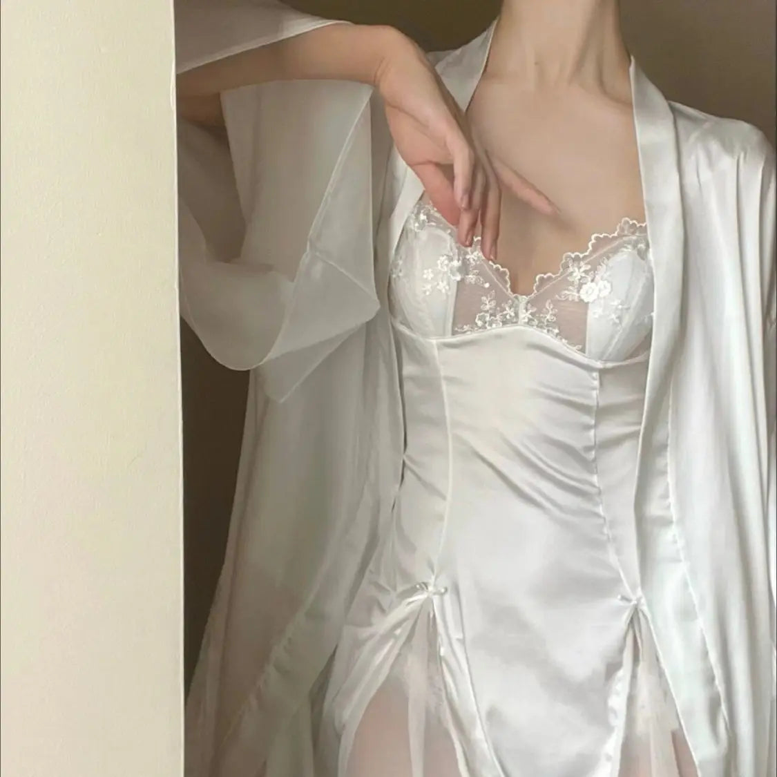 Variant image for Kvinnors Nattklänning Spaghettiband Polyester Lårlång-6