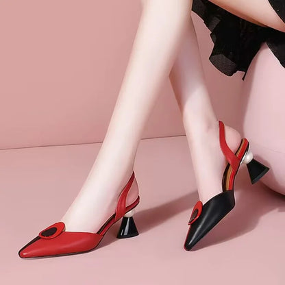 Kvinnors Slingbackskor Stiletto PU Komfort-2