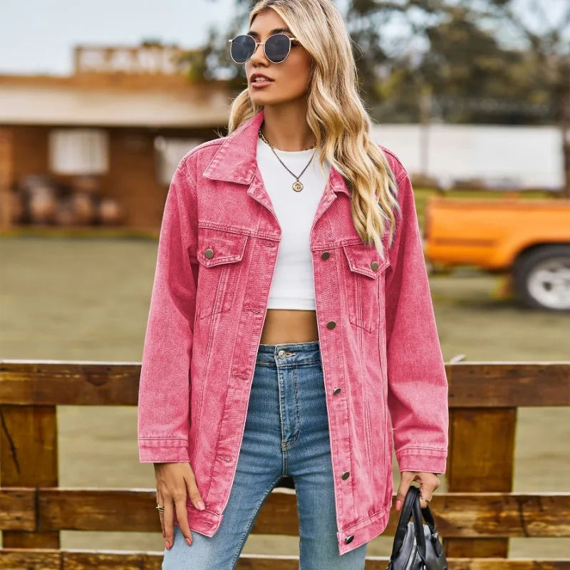 Variant image for Dam Vintage Denimjacka Knappstängning Denim-21