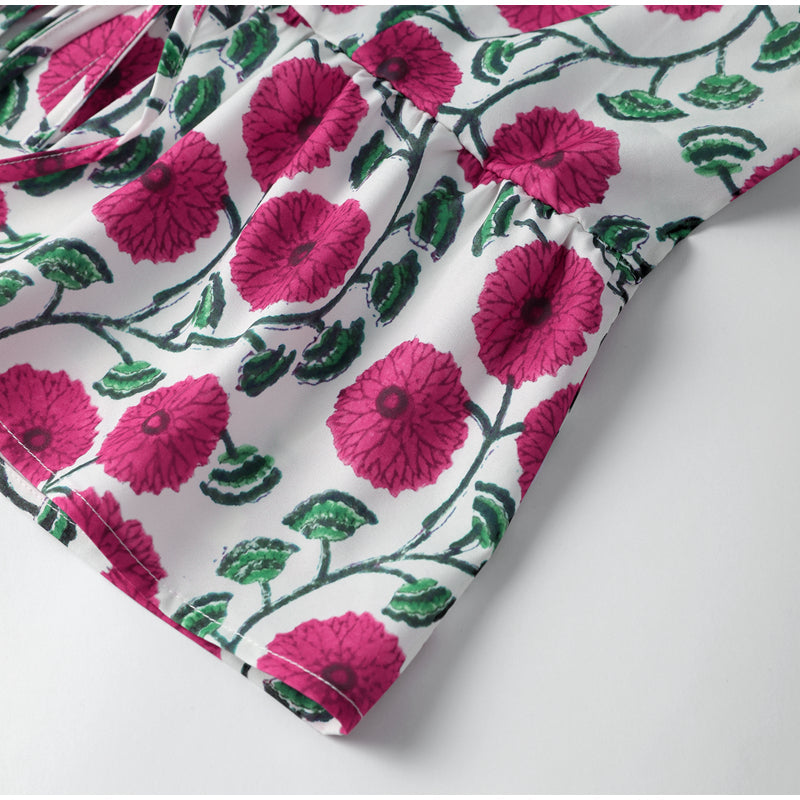 Dam Topp Blommönster Polyester Elegant-4