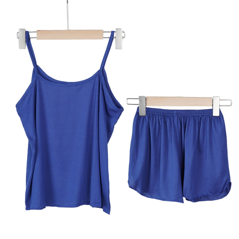 Variant image for Dam Pyjamas Set Cami och Kortbyxor Nylon Spandex-16
