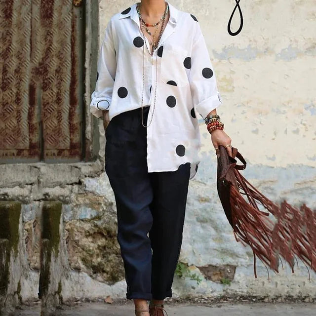 Variant image for Dam T-shirt Minimalistisk Avslappnad Bomull-4