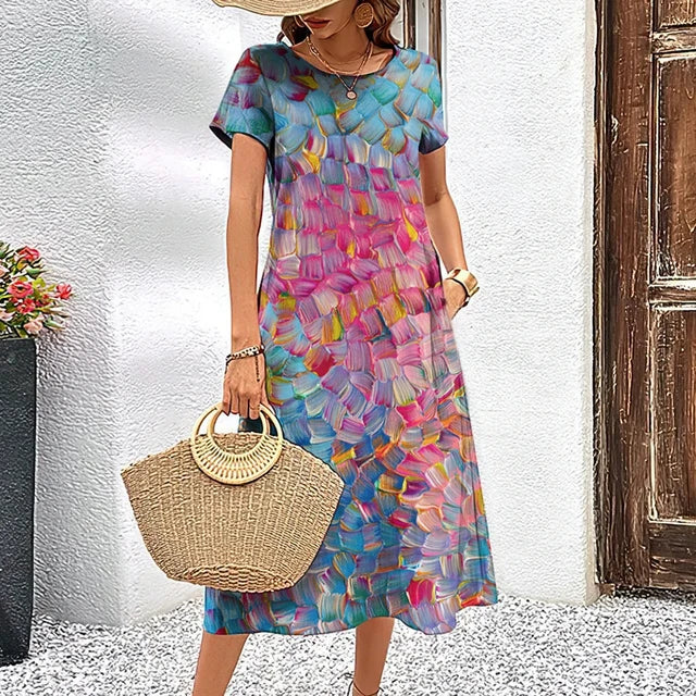 Variant image for Kvinna Lätt Klänning Originaldesign Högkvalitativt Tyg-39