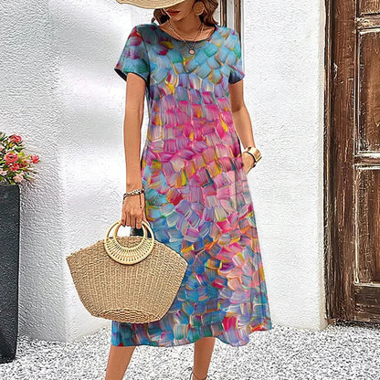 Variant image for Kvinna Lätt Klänning Originaldesign Högkvalitativt Tyg-39