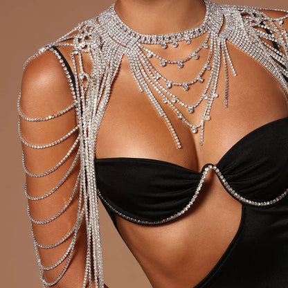 Kroppsmycken Halsband med Geometrisk Design och Tofs-2