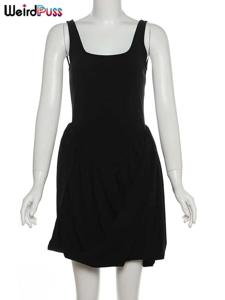 Kvinnors Mini Klänning Fyrkantig Halsringning Polyester Stretch-4