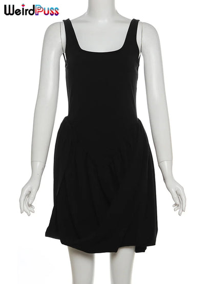 Kvinnors Mini Klänning Fyrkantig Halsringning Polyester Stretch-4