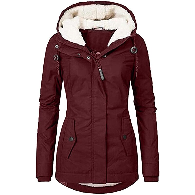 Damjacka Isolerad Elegant Design Polyester för Kalla Vinterdagar-2