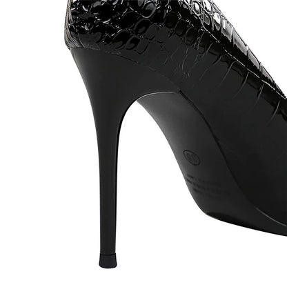 Kvinnors Stilettos med Spetsig Tå och Extra Hög Klack – PU Material, Slip-On Design, Gummisula för Bra Grepp 5