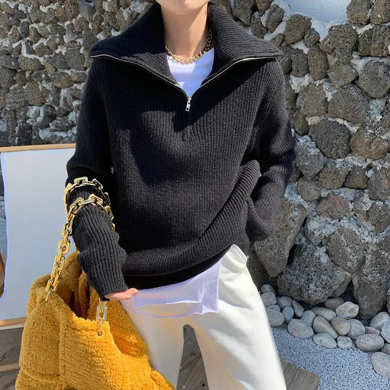 Lång Stickad Kofta i Högkvalitativ Akrylblandning för Damer – Komfortabel och Stilren Passform 8