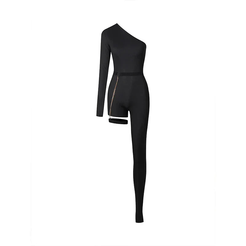 Variant image for Dam Jumpsuit Asymmetrisk Design Stretch Spandex-1