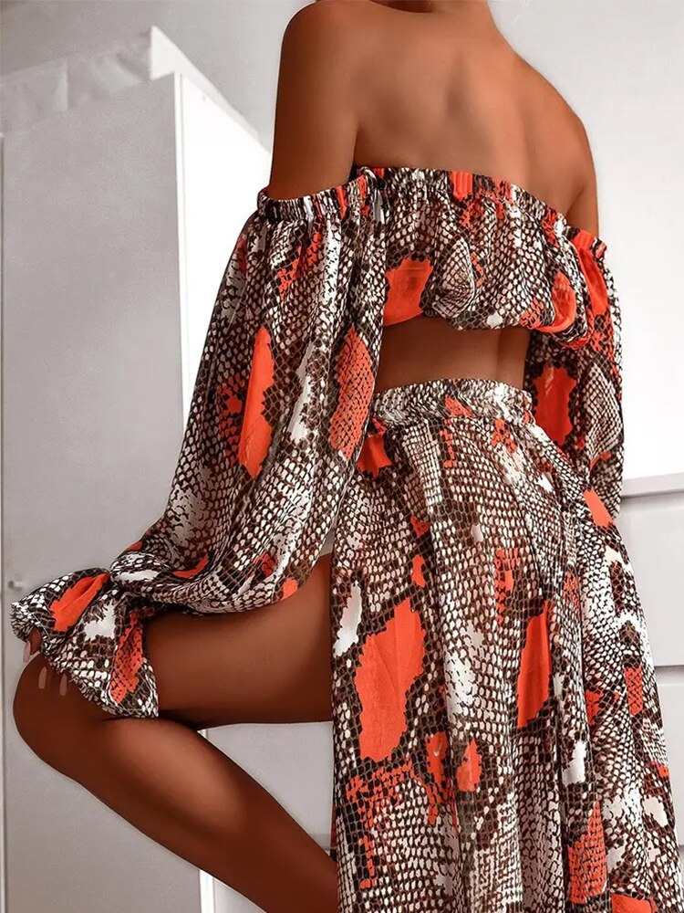 Kvinnors A-linjeformad Kjol Axelöppen Polyester-4