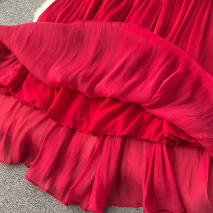 Långklänning Dam A-linjeformad Polyester med Blixtlås för Fest och Bröllop - Elegant Lång Klänning för Kvinnor 3