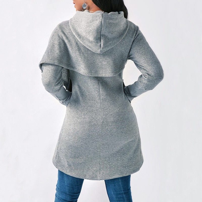 Modern Luvtröja Dam i 100% Bomull – Mjuk och Elegant, Perfekt för Vardag och Fest, Finns i Storlek S-XL 2