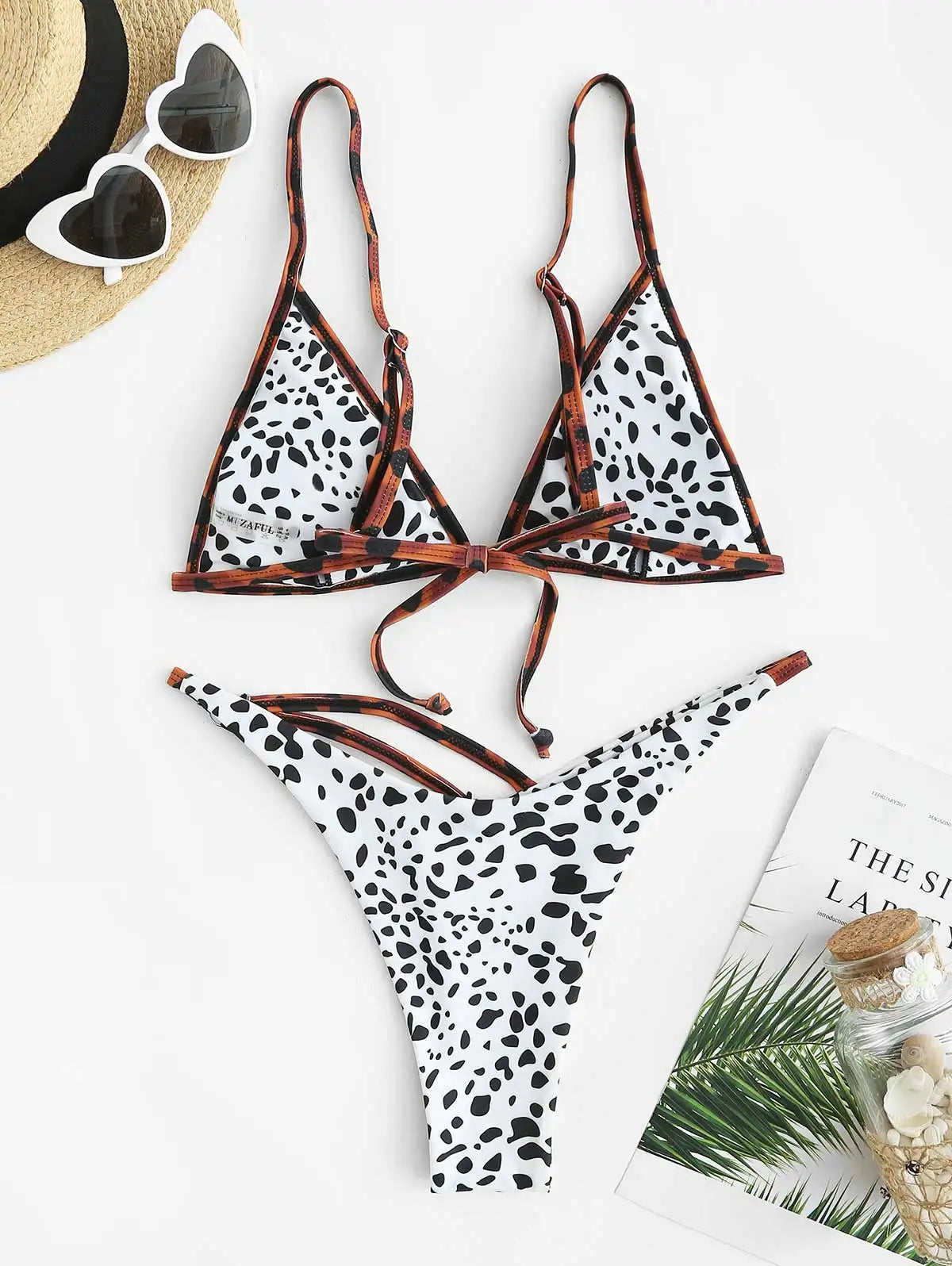 Dam Festtopp Dalmatian Prickmönster 100% Bomull 2