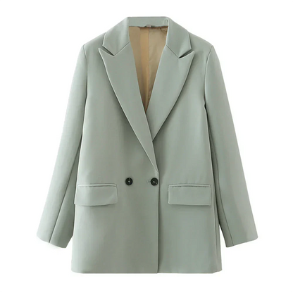 Dam Blazer Stickad Elegant 100% Akryl Tidlös Design 2