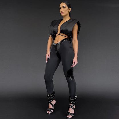 Dam Tränings Topp Ärmlös Polyester Snygg och Bekväm-2